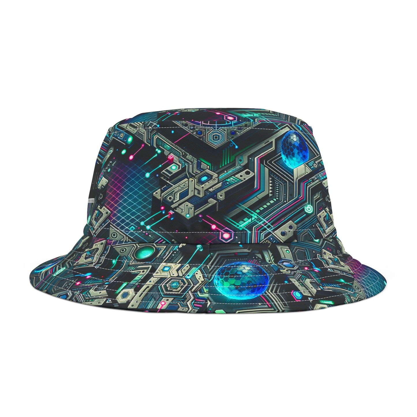 Tech-Infused Futurism Sleek Tech Edge Bucket Hat - 8404 Design-46