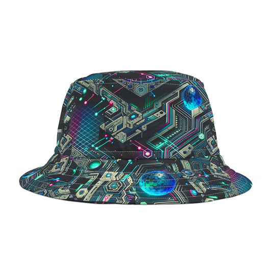 Tech-Infused Futurism Sleek Tech Edge Bucket Hat - 8404 Design-46