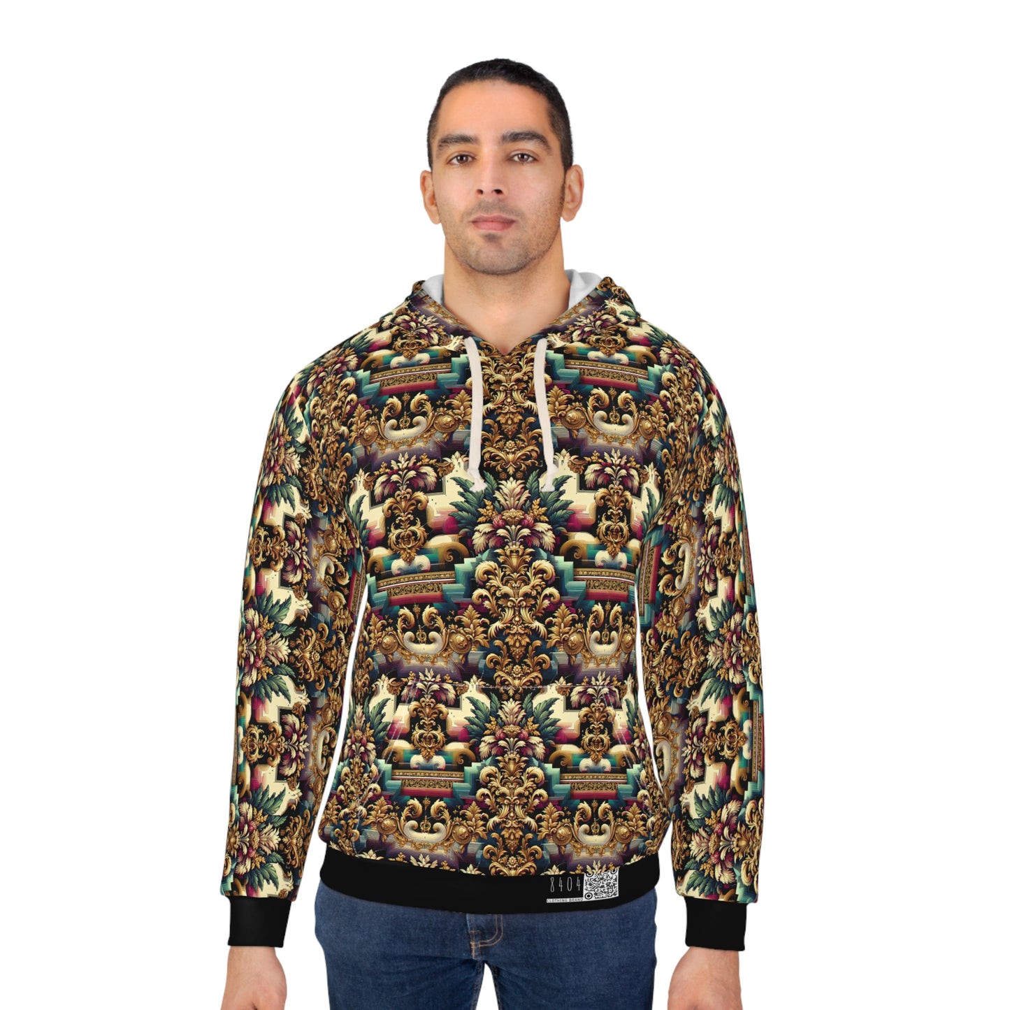 Digital Renaissance Modern Baroque Fusion Pullover Hoodie - 8404 Design-60
