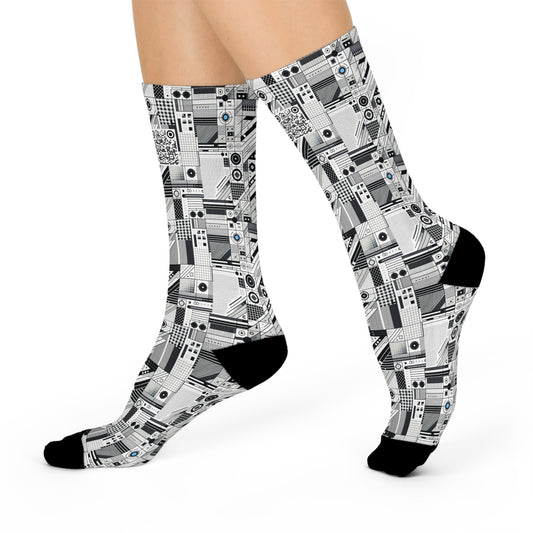 Digital Minimalism Minimalist Tech Cushioned Crew Socks - 8404 Design-52