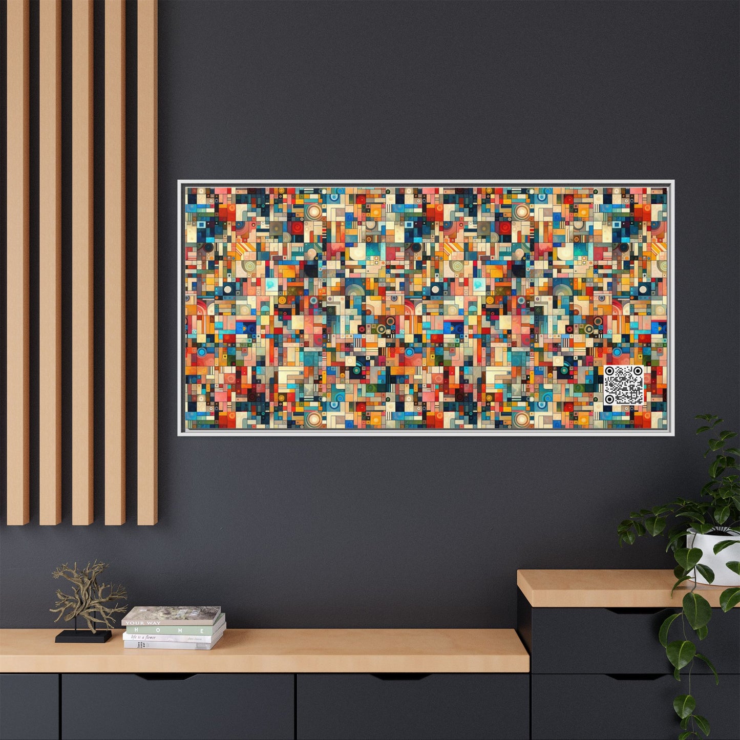 Digital Artistic Expression Artistic Streetwear Matte Canvas, Framed (multi-Color) - 8404 Design-46 B