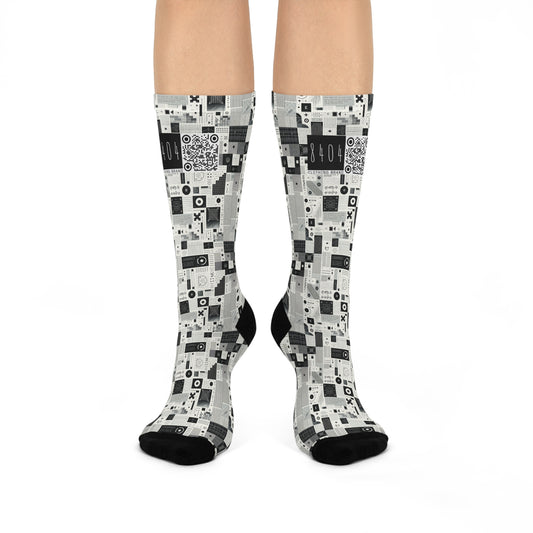 Digital Minimalism Minimalist Tech Cushioned Crew Socks - 8404 Design-50