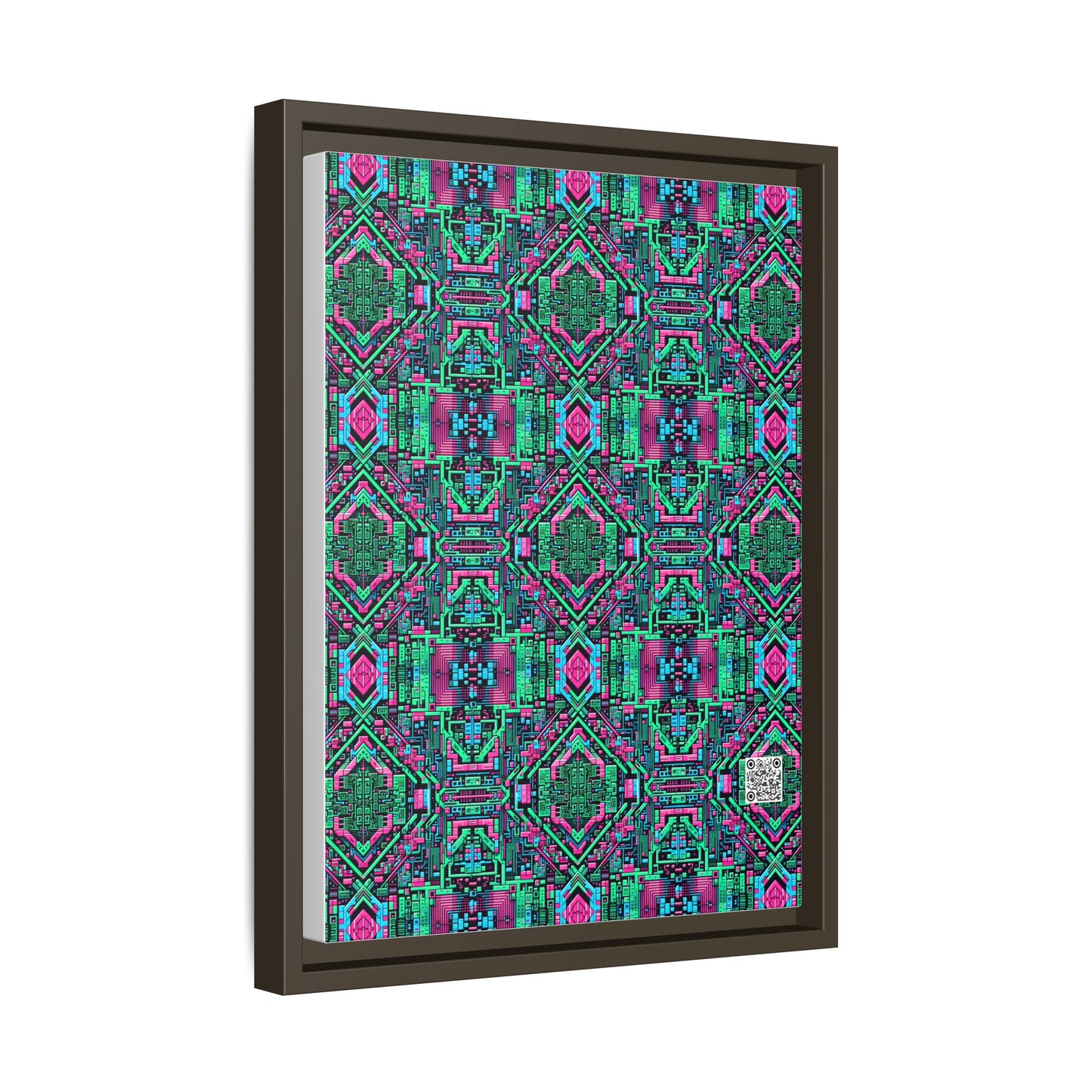 Digital Glitch Vibes Tech-Inspired Streetwear Matte Canvas, Framed (multi-Color) - 8404 Design-71 A