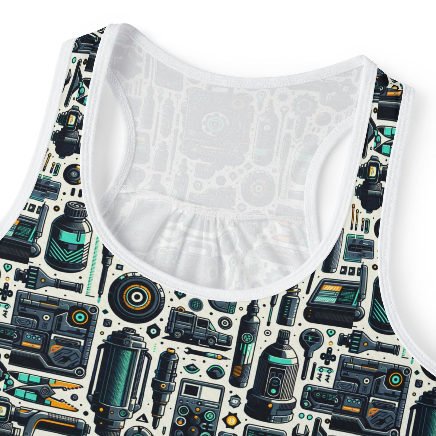 Tech Utility Fusion Modern Tech Streetwear Women's Tank Top - 8404 Design-53