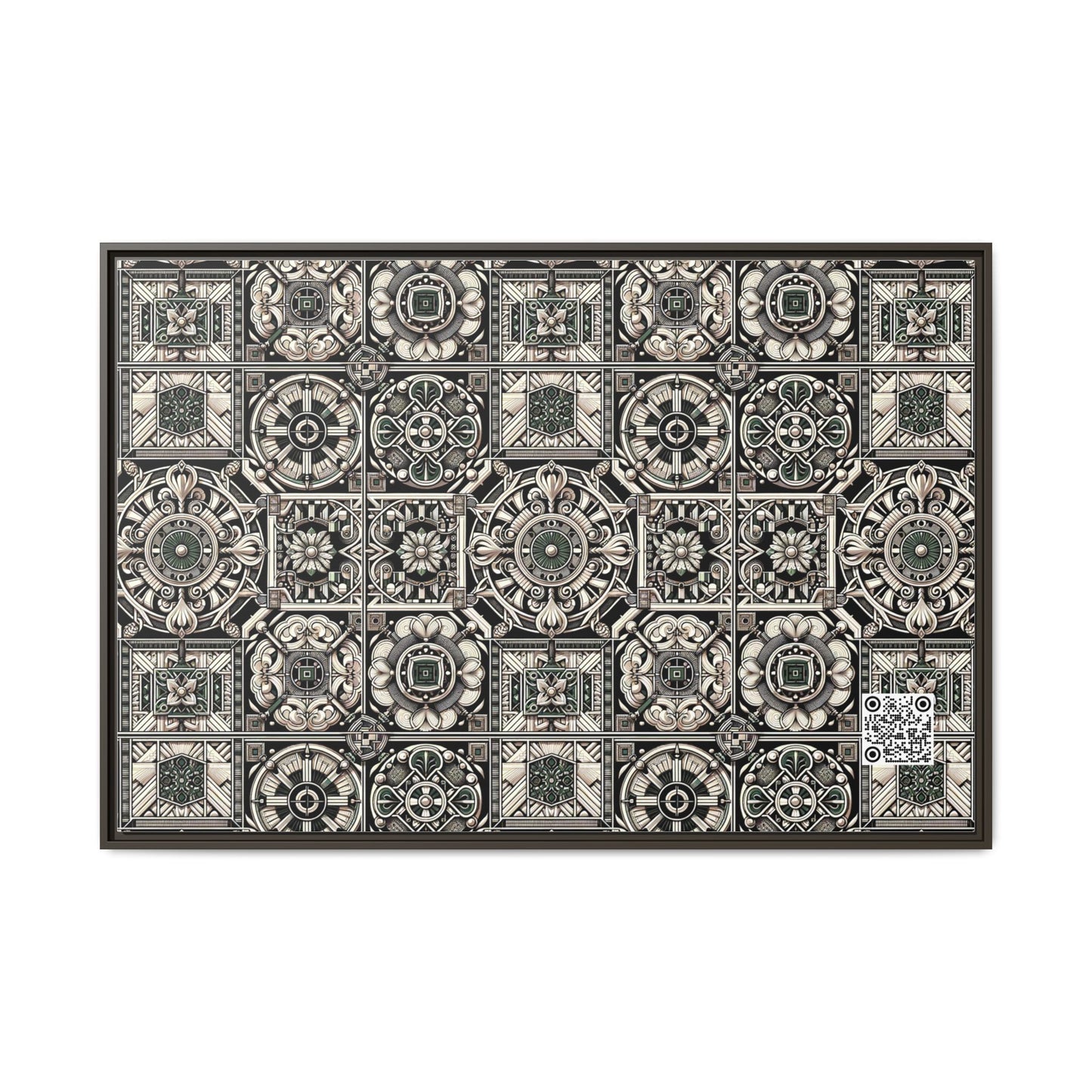 Cyber Garden Party Tech Garden Extravaganza Matte Canvas, Framed (multi-Color) - 8404 Design-45 A