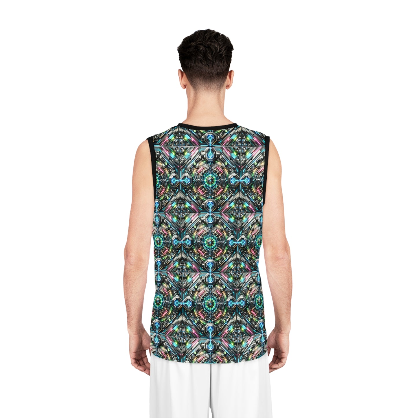 Tech-Infused Futurism Futuristic Tech Basketball Jersey - 8404 Design-53