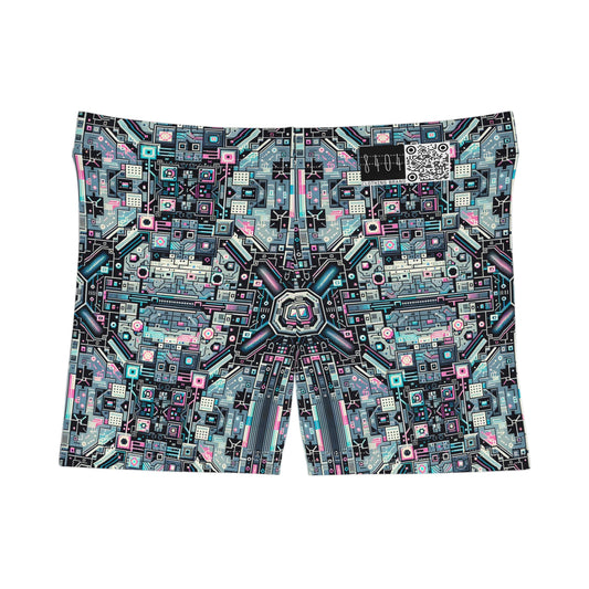 Digital Renaissance Tech-Forward Maximalism Women's Shorts - 8404 Design-44