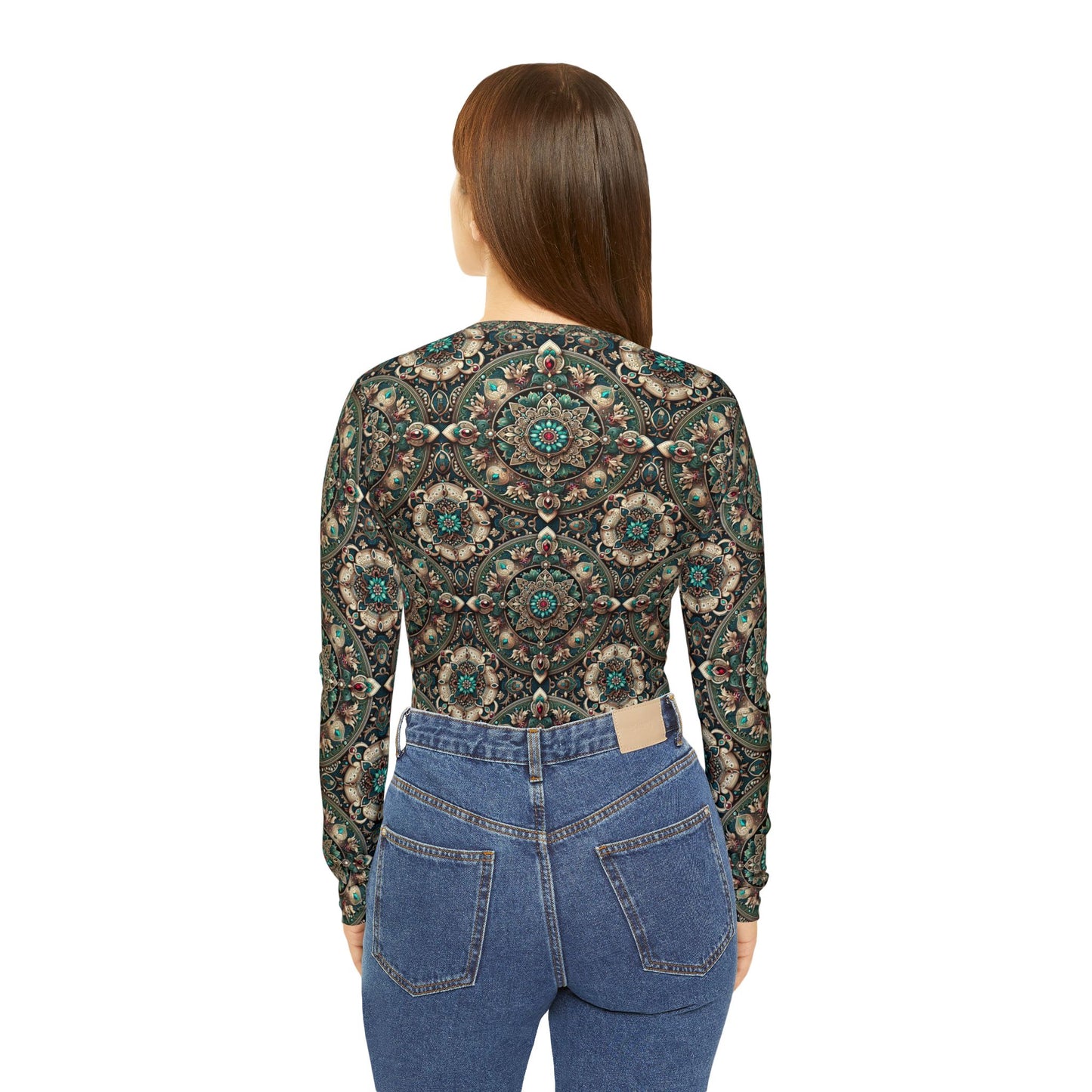 Neo-Dandyism Modern Dandy Streetwear Women's Long Sleeve V-Neck Shirt - 8404 Design-56