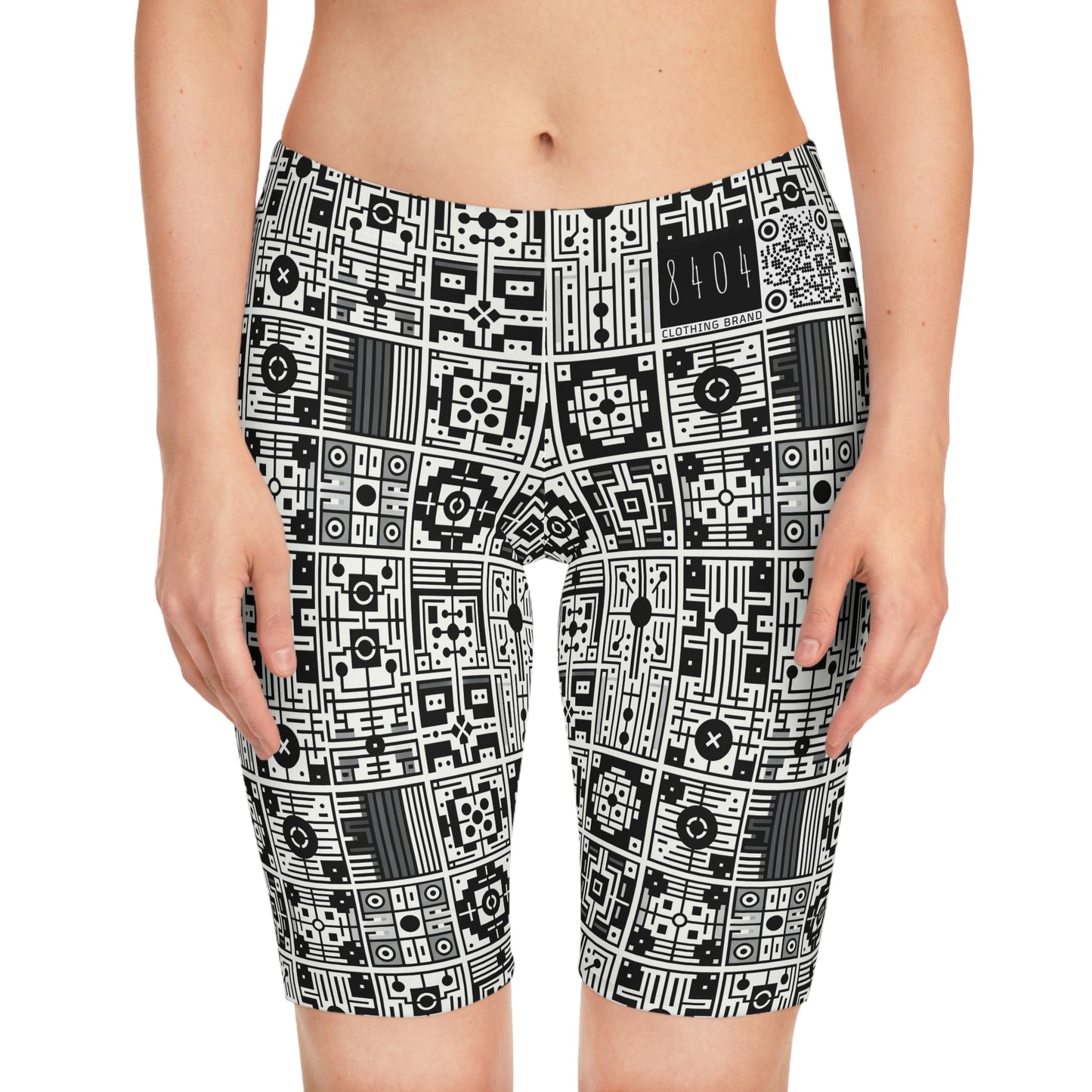 Digital Minimalism Minimalist Tech Women's Bike Shorts - 8404 Design-55