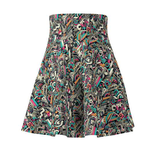 Digital Street Art Urban Street Style Women's Skater Skirt - 8404 Design-74