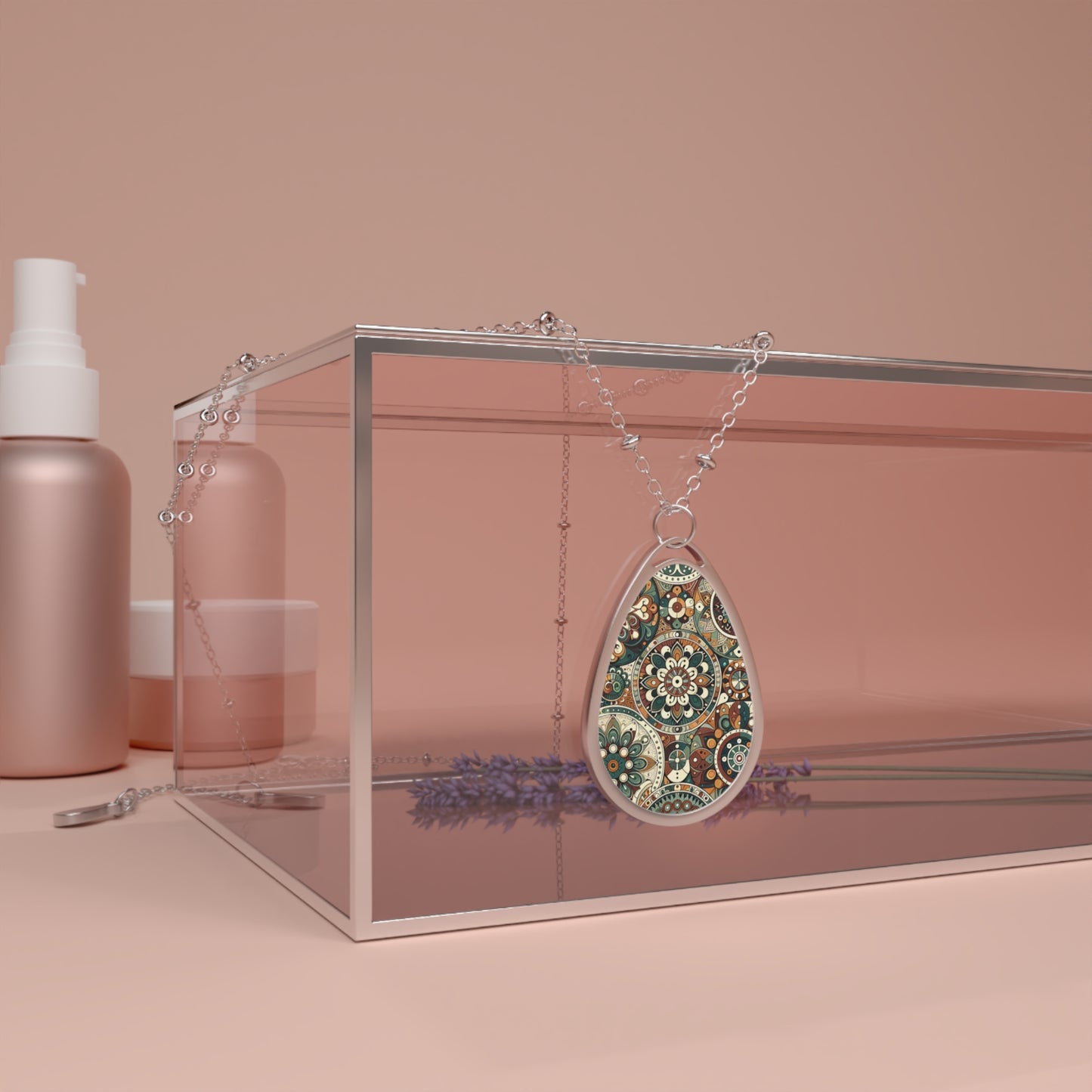 Cultural Artisanal Fusion Cultural Artisanal Streetwear Oval Necklace - 8404 Design-61