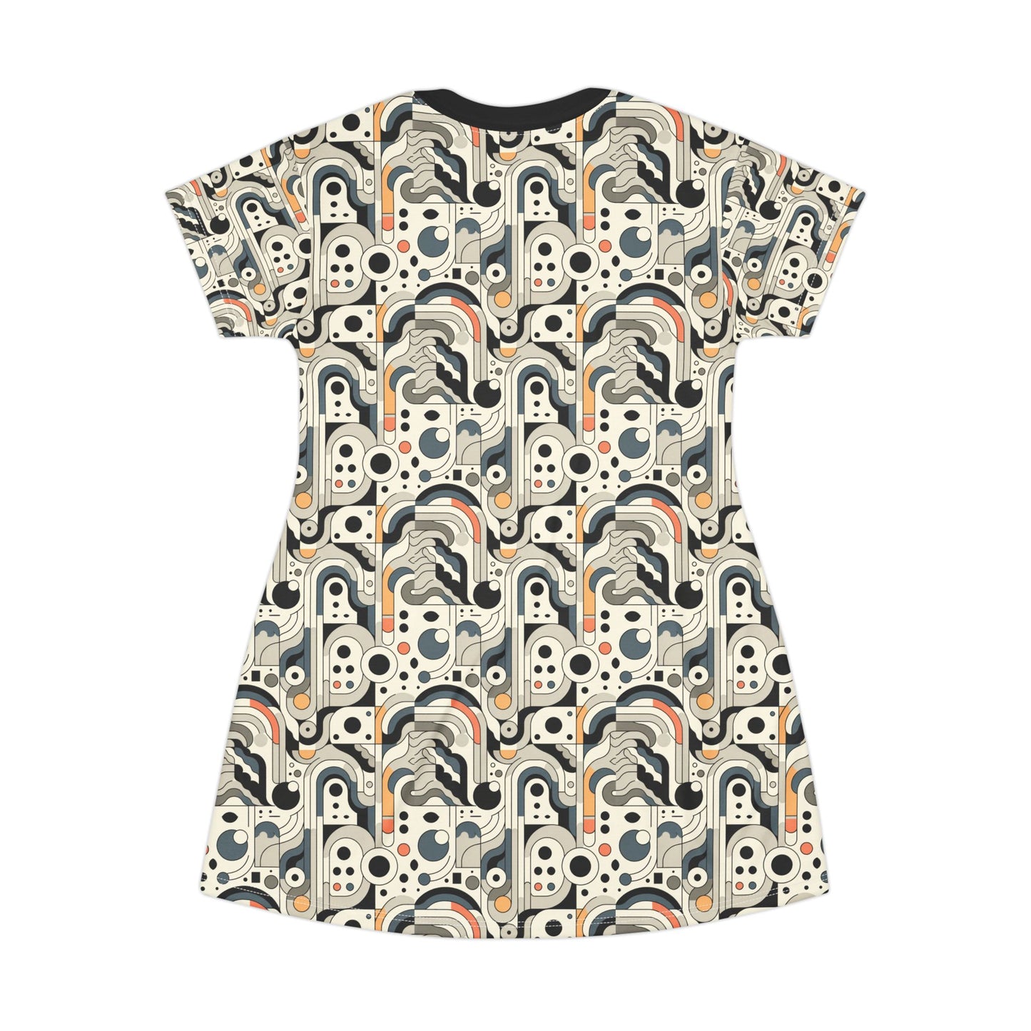 Modern Minimalism Minimalist Tech T-Shirt Dress - 8404 Design-60