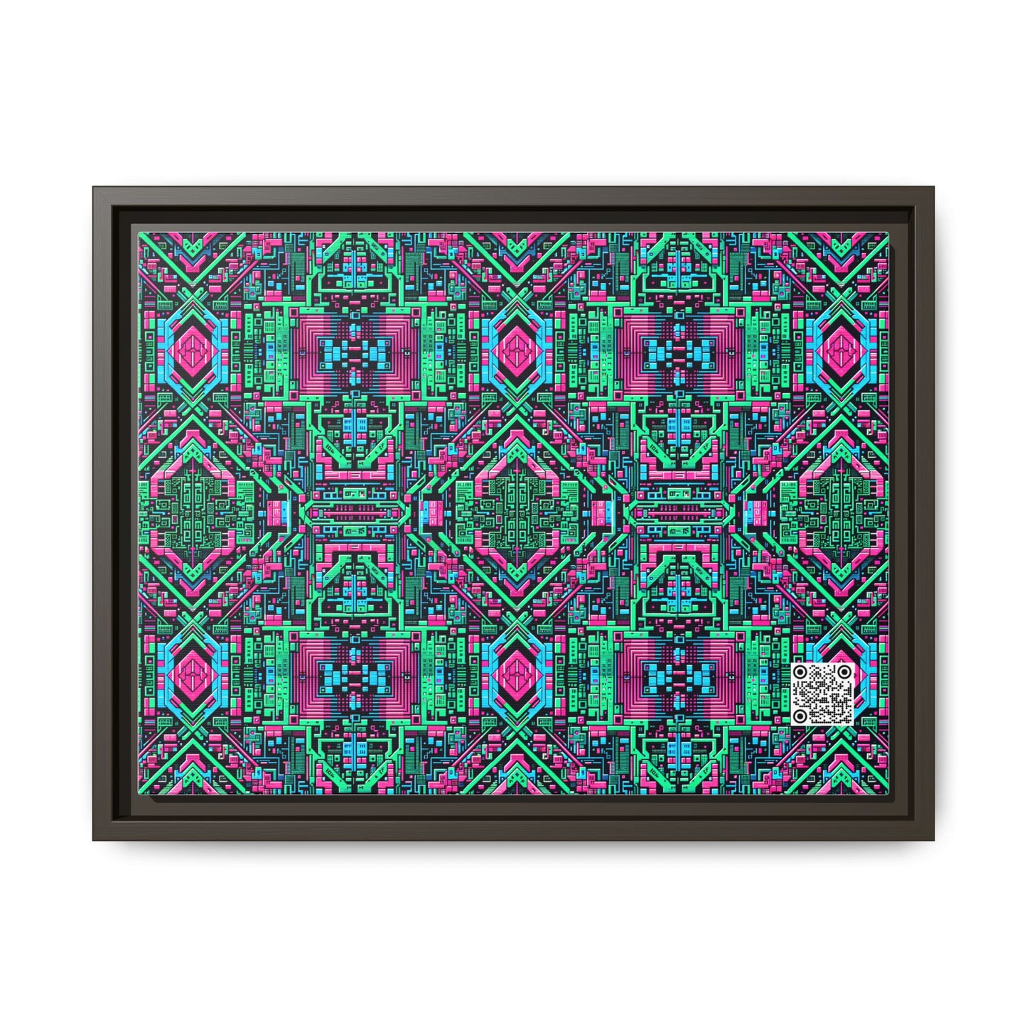 Digital Glitch Vibes Tech-Inspired Streetwear Matte Canvas, Framed (multi-Color) - 8404 Design-71 A