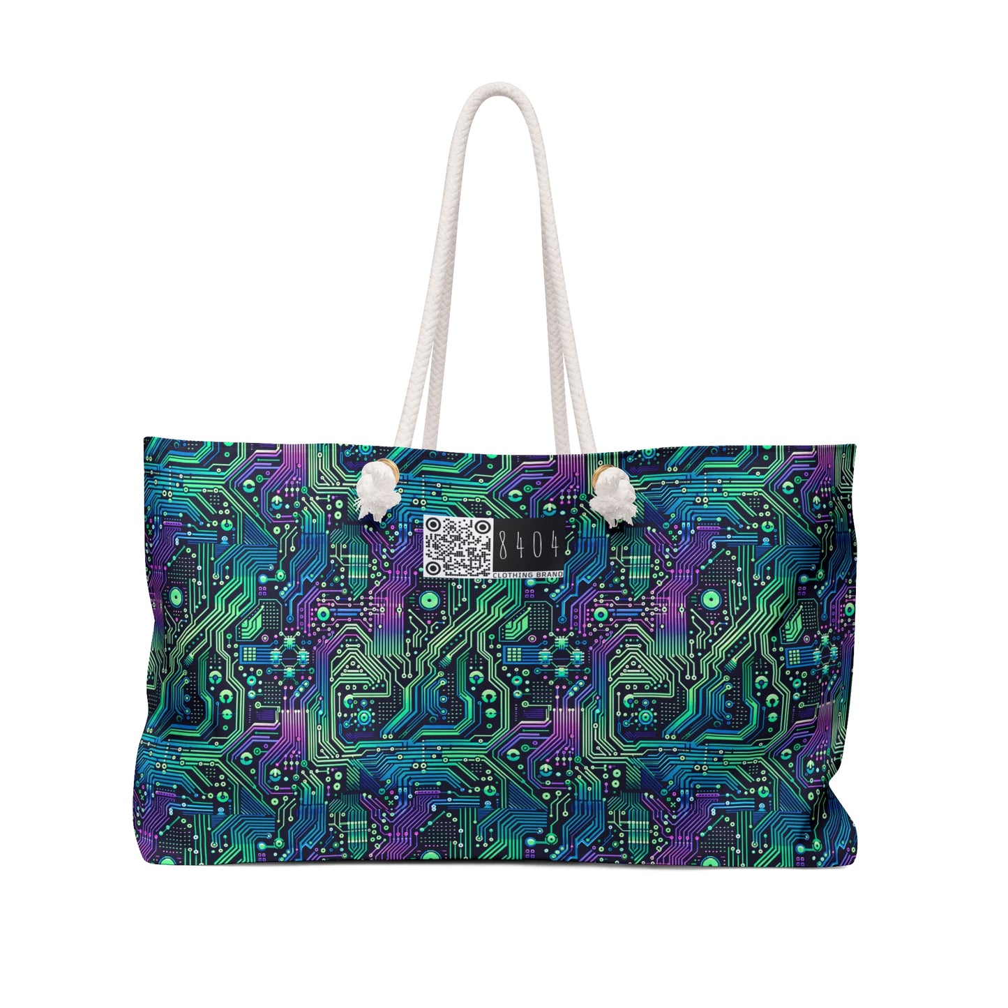 Tech-Infused Neon Tech-Forward Streetwear Weekender Bag - 8404 Design-66