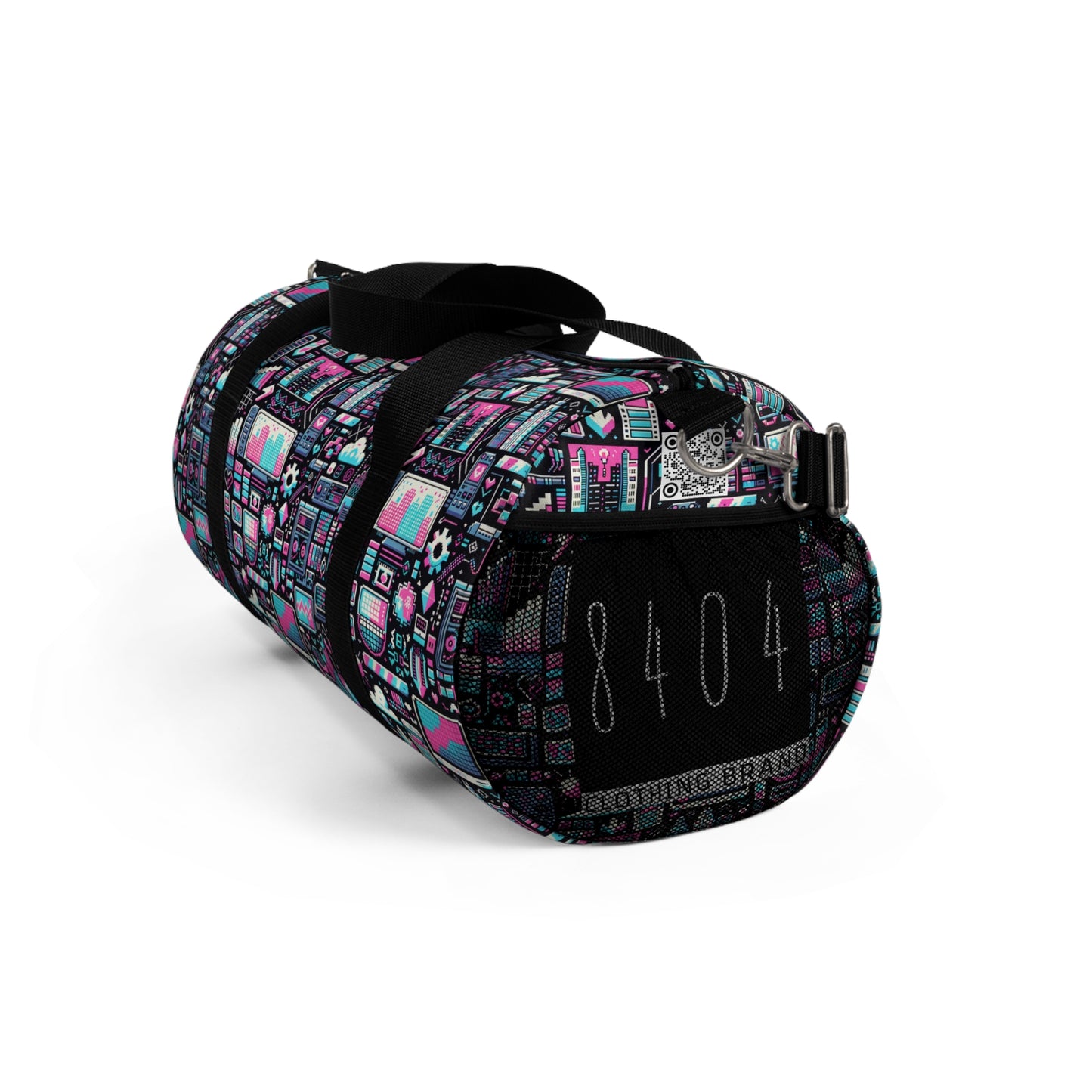 Digital Rebellion Youthful Streetwear with a Rebellious Digital Twist Duffel Bag - 8404 Design-71