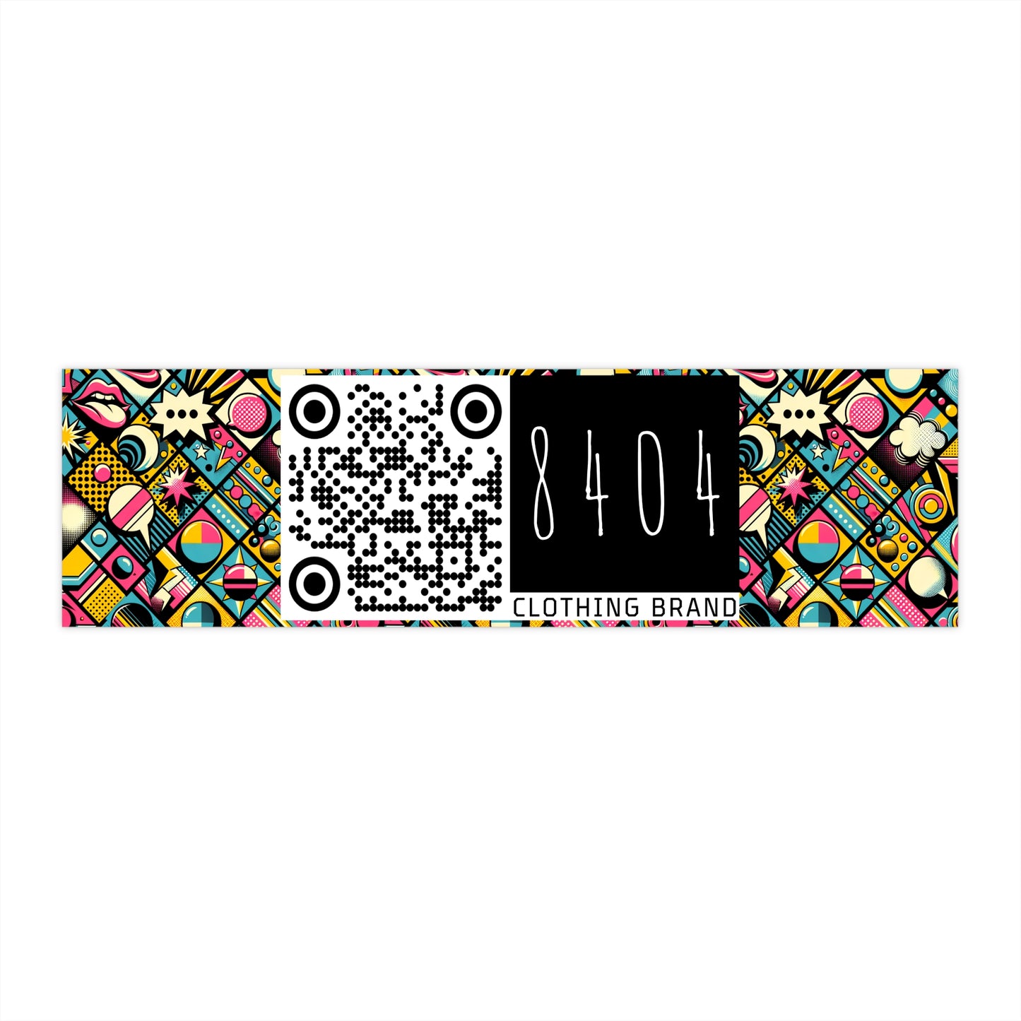 Neon Pop Art Revival Pop Culture Retro Bumper Sticker - 8404 Design-46