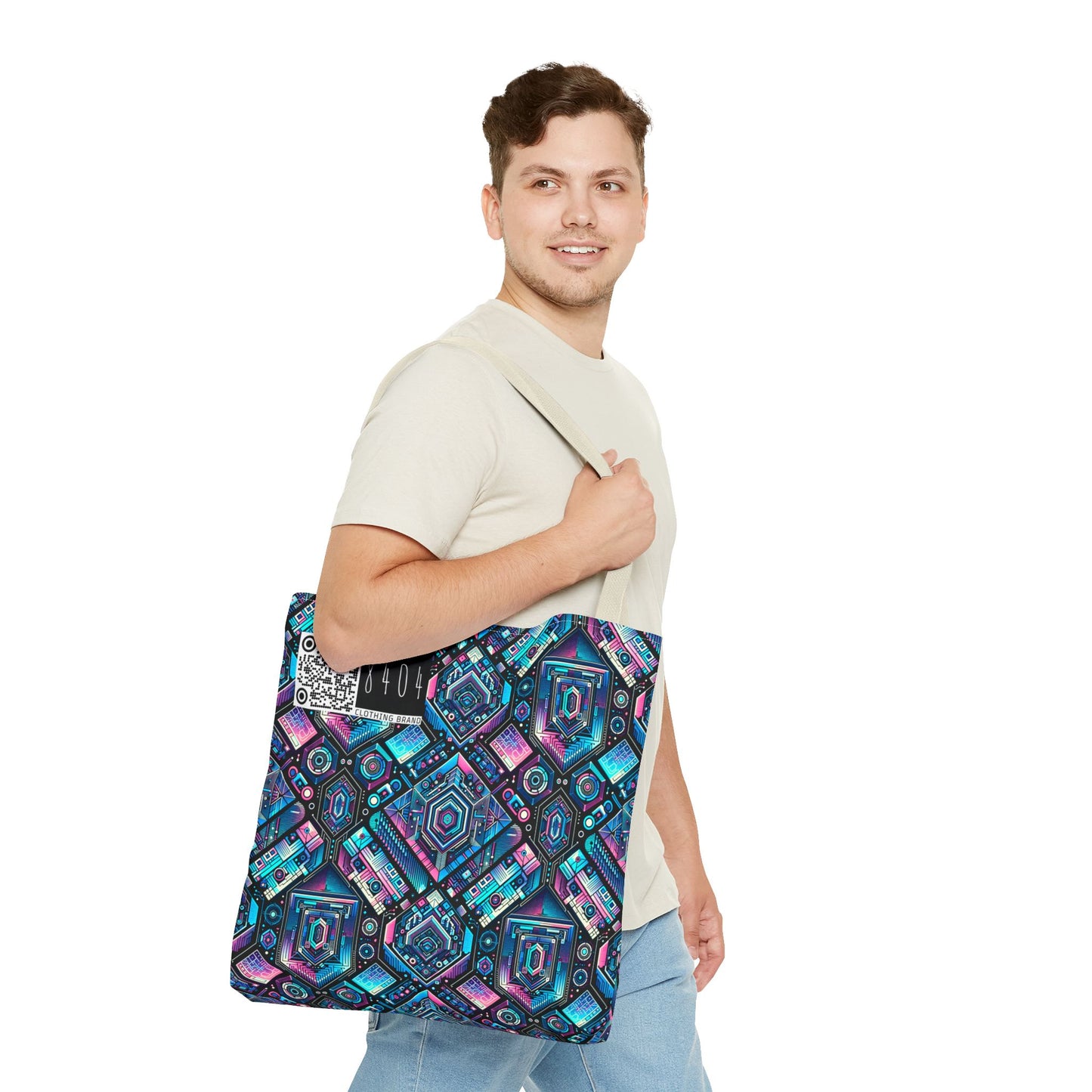 Digital Dreamland Futuristic Tech Aesthetic Tote Bag - 8404 Design-46