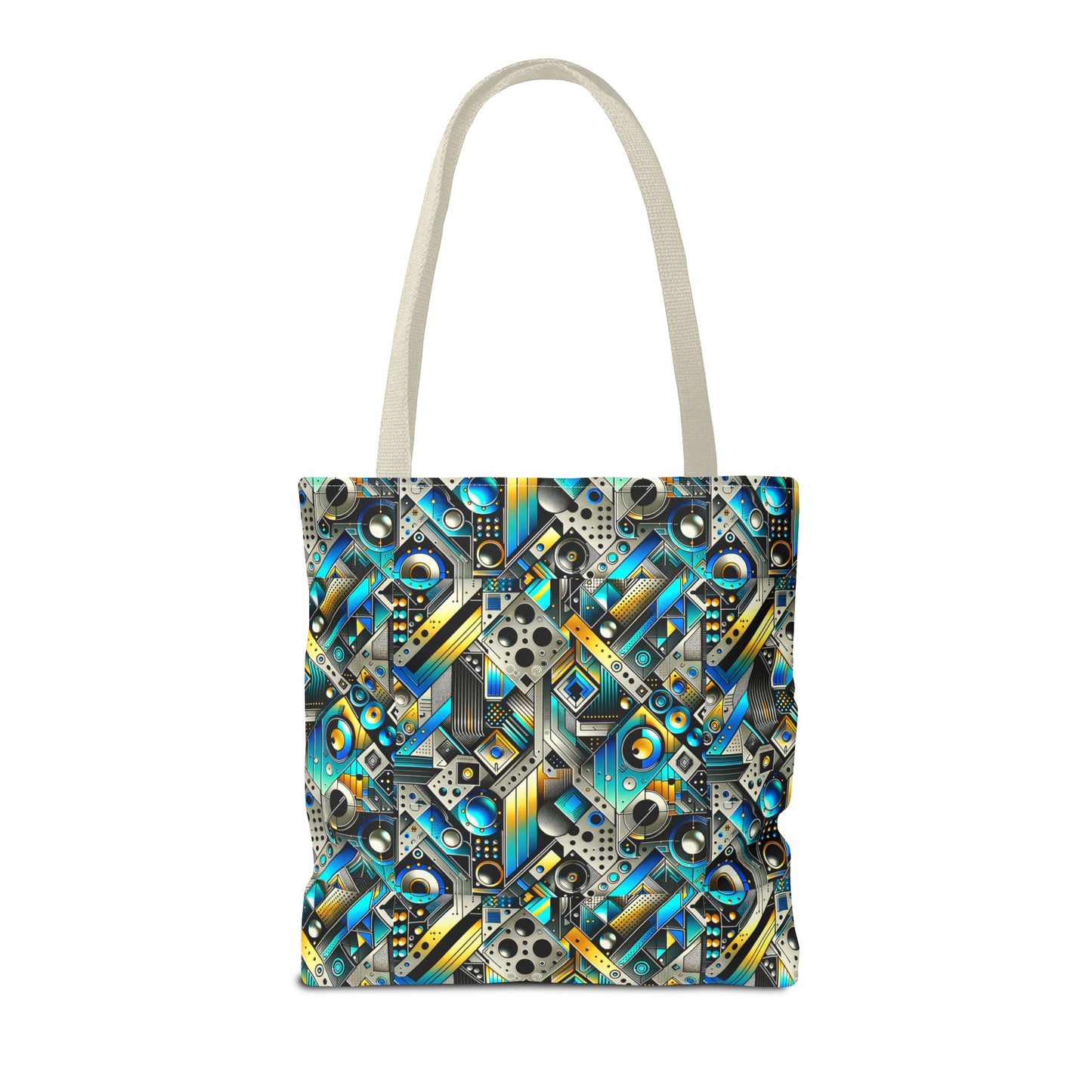 Tech Art Fusion Tech-Forward Streetwear Tote Bag - 8404 Design-50