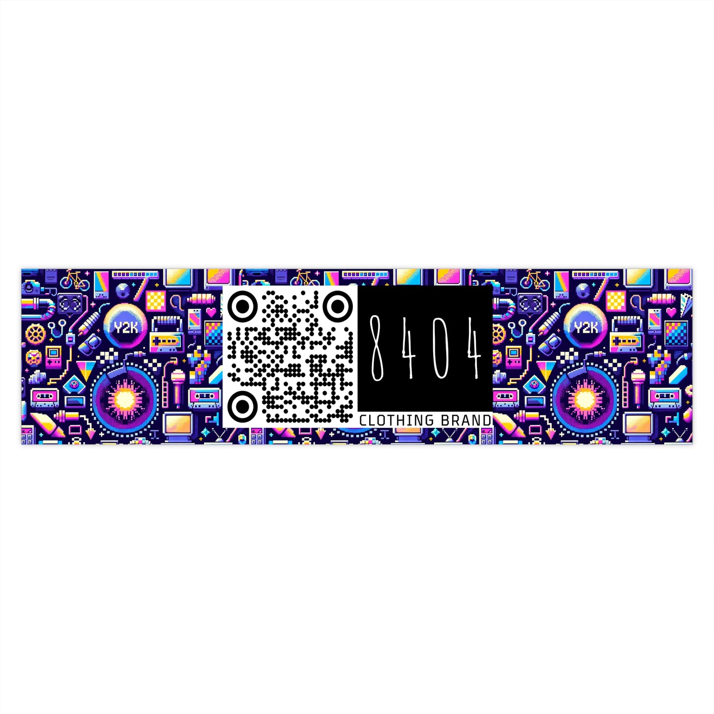Digital Nostalgia Modern Retro Fusion Bumper Sticker - 8404 Design-64