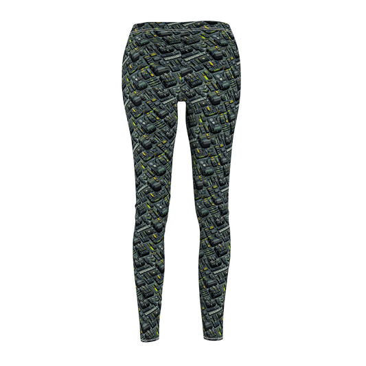 Tech Utility Streetwear Futuristic Tech-Forward Women's Cut & Sew Casual Leggings - 8404 Design-47