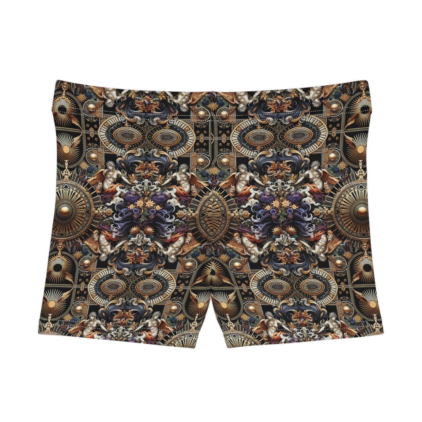 Digital Renaissance Luxurious Streetwear Inspired By Classical Art With a Modern Twist Women's Shorts - 8404 Design-55