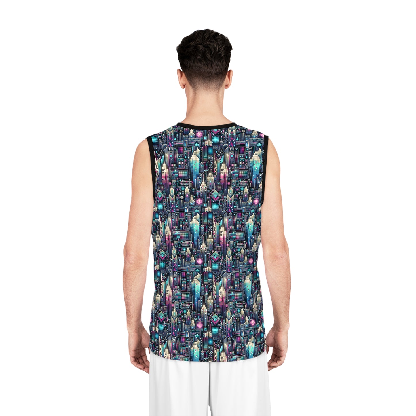 Digital Renaissance Tech-Forward Maximalism Basketball Jersey - 8404 Design-56