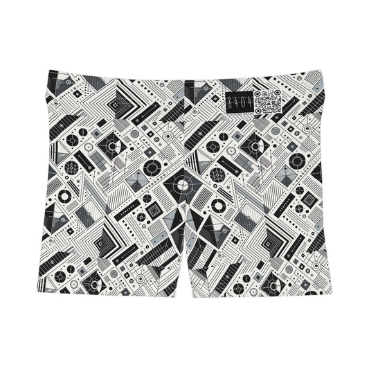 Digital Minimalism Minimalist Tech Women's Shorts - 8404 Design-33