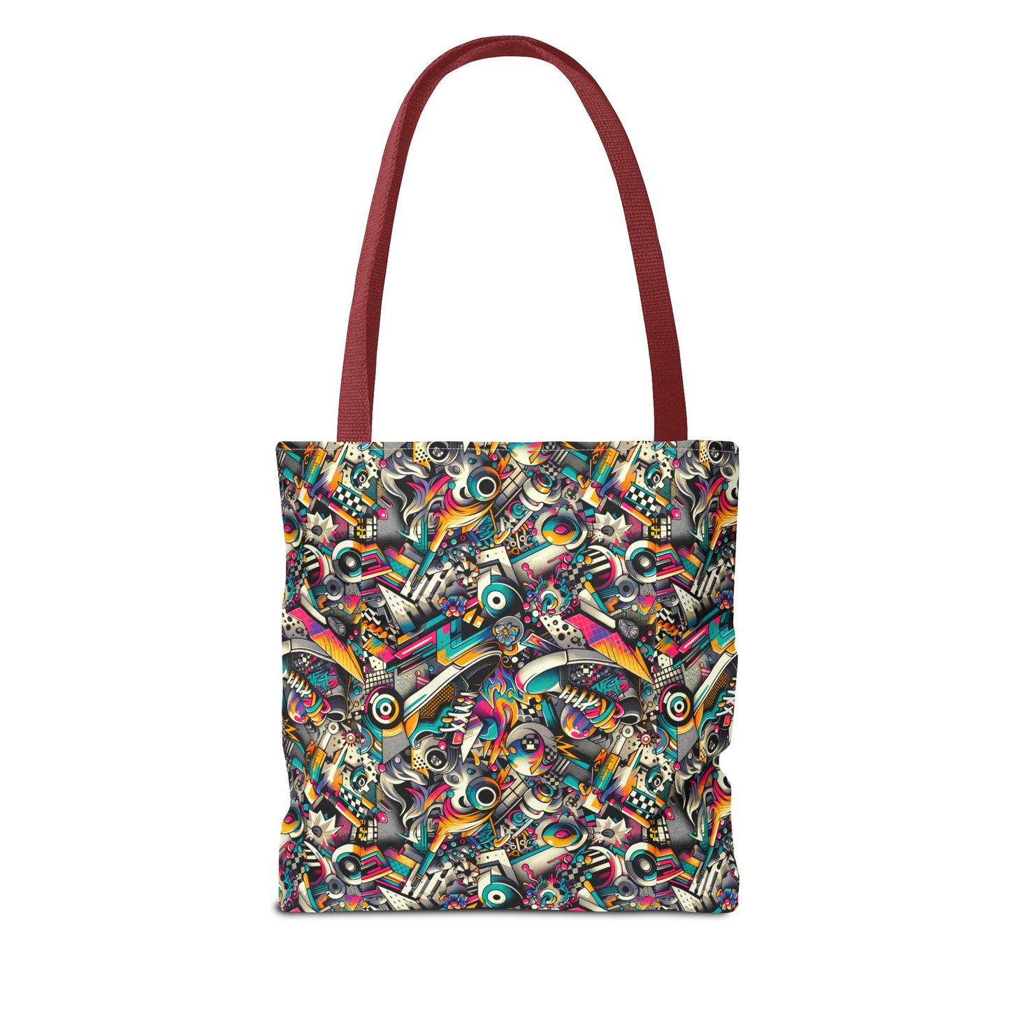 Urban Graffiti Fusion Eclectic Street Art Meets Modern Tech Culture Tote Bag - 8404 Design-55