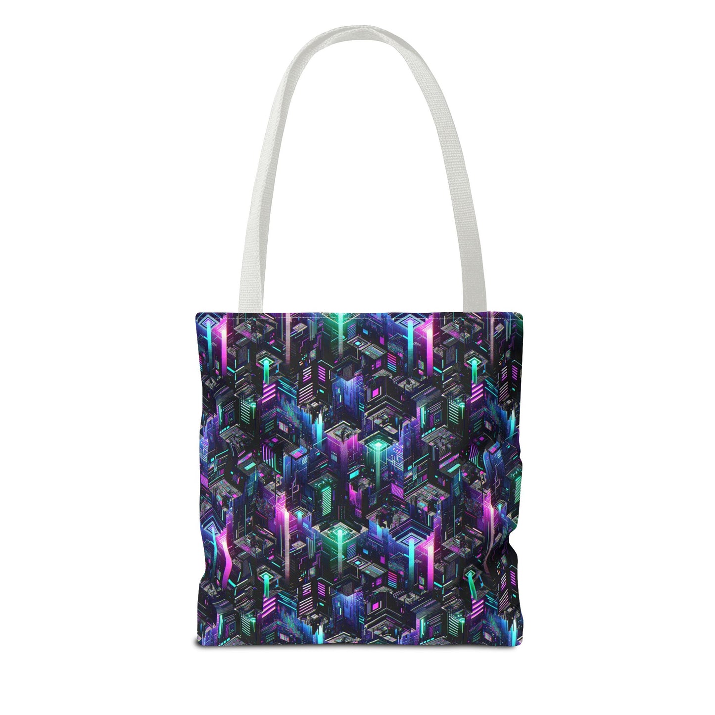 Tech Noir Graphics Futuristic Tech Aesthetics Tote Bag - 8404 Design-55