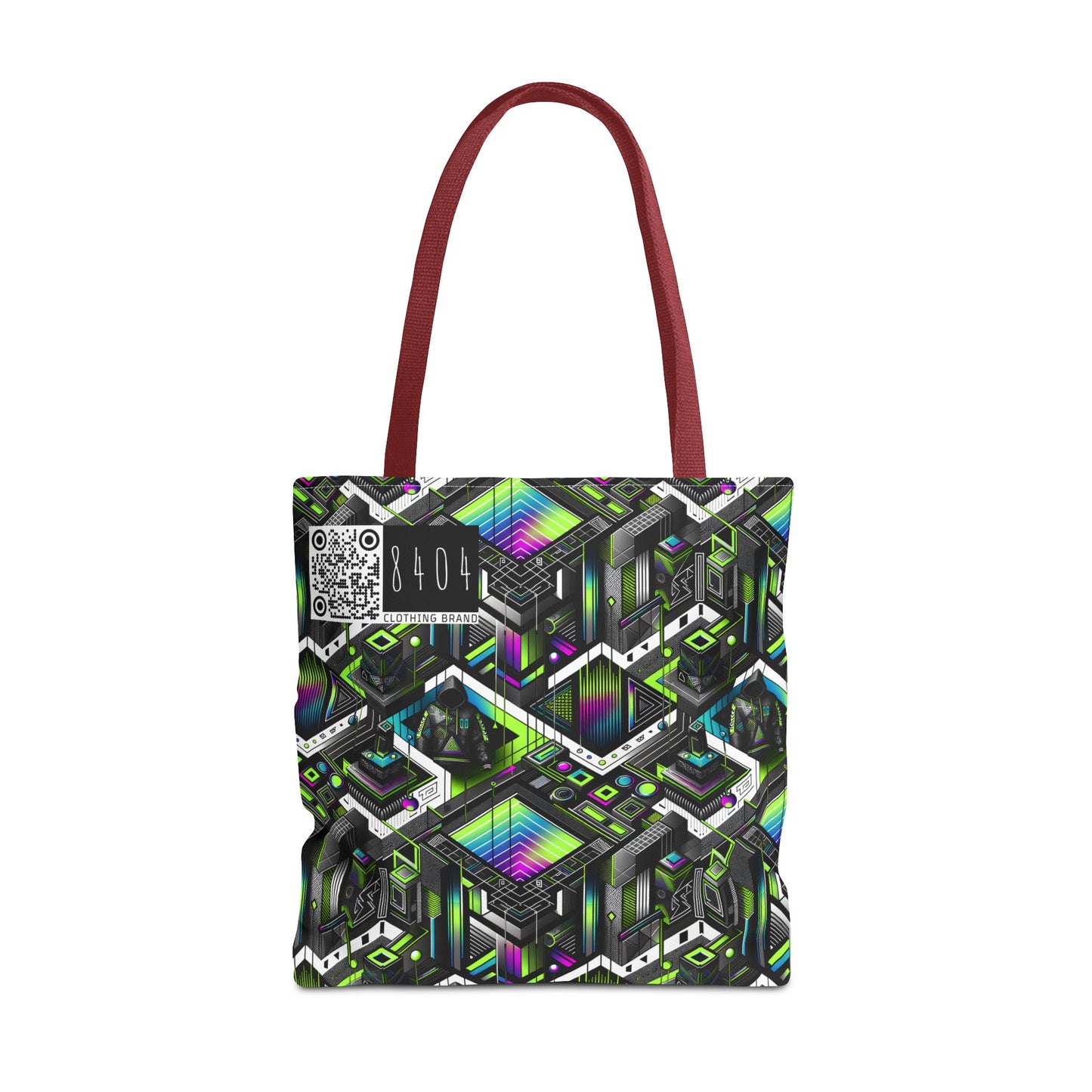 Retro Futurism Graphics Tech-Forward Streetwear Tote Bag - 8404 Design-52