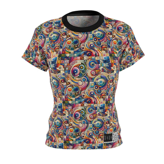 Digital Artistic Expression Artistic Streetwear Women's Cut & Sew Tee - 8404 Design-49