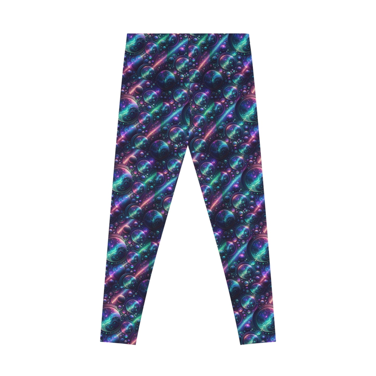 Iridescent Tech Fusion Tech-Forward Streetwear Stretch Leggings - 8404 Design-51