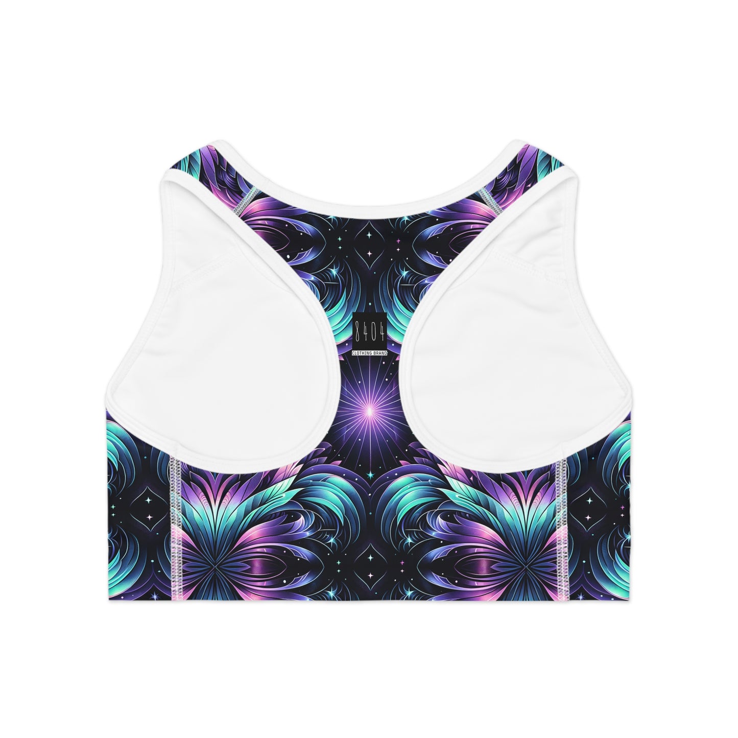 Iridescent Dream Futuristic Tech Sports Bra - 8404 Design-60