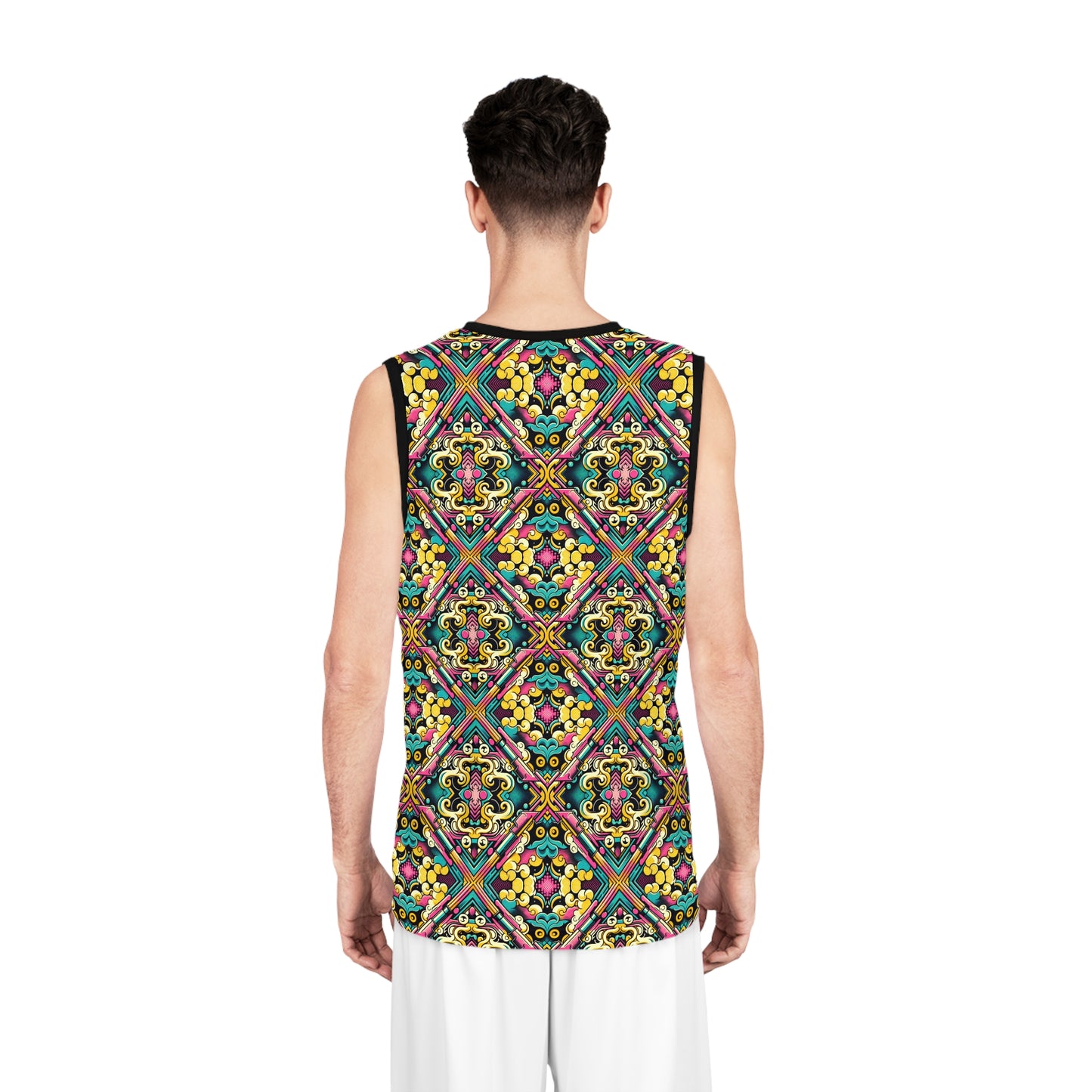 Neon Pop Art Revival Pop Culture Retro Basketball Jersey - 8404 Design-59