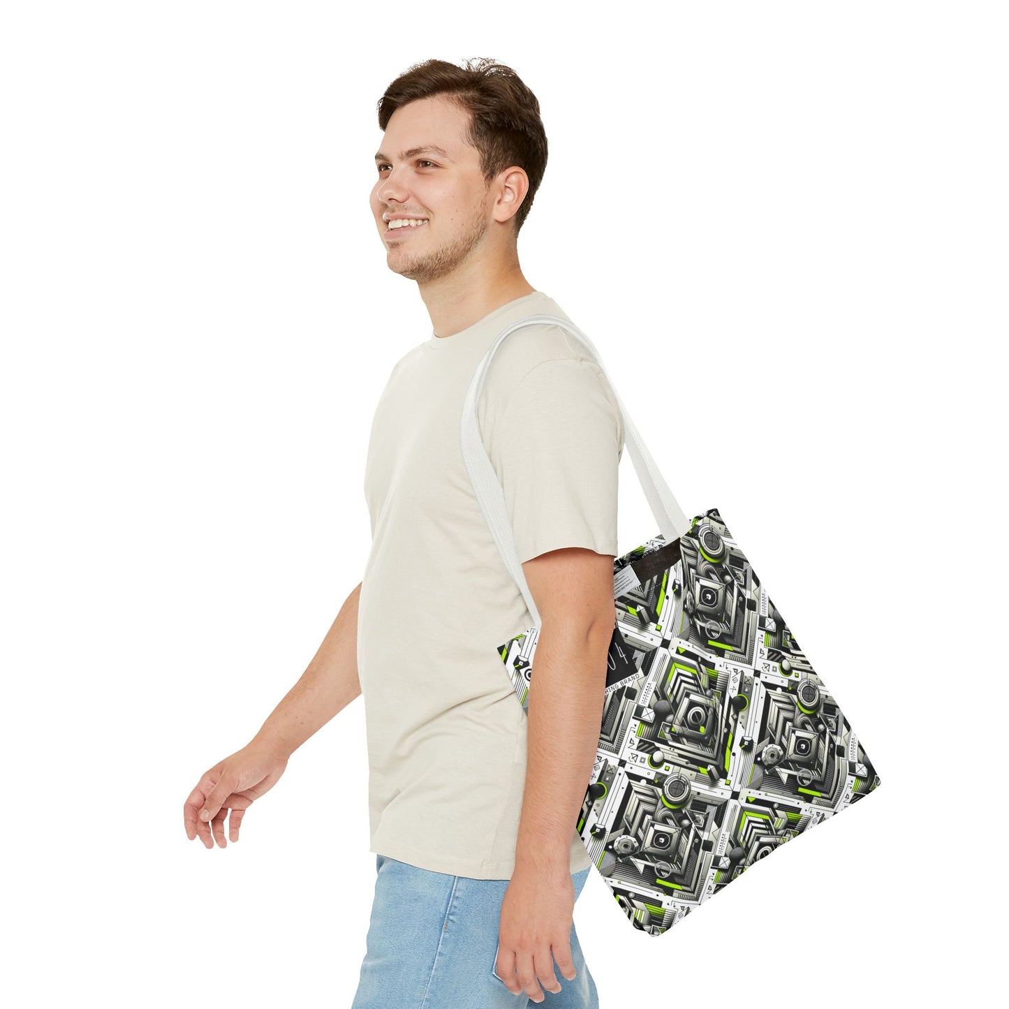 Elevated Sporty Tech Tech-Forward Streetwear Tote Bag - 8404 Design-70