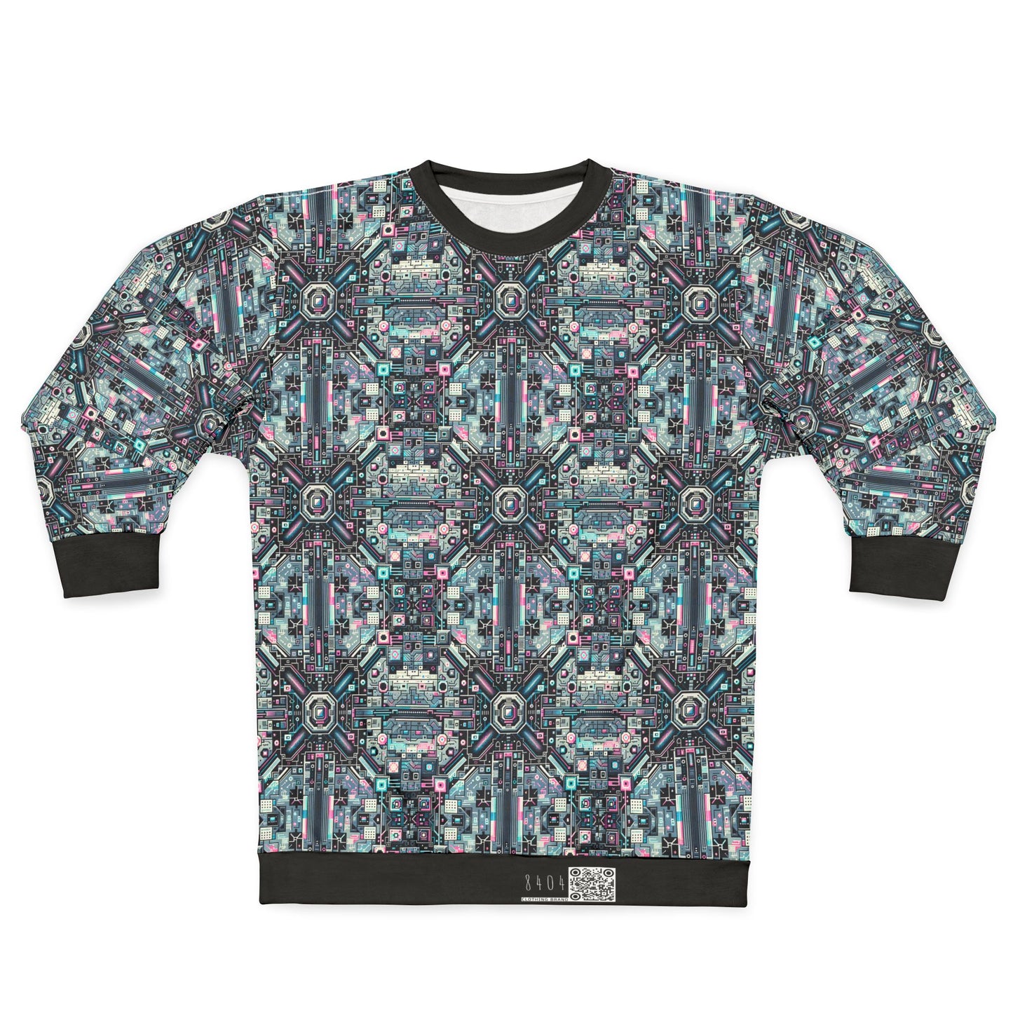 Digital Renaissance Tech-Forward Maximalism Sweatshirt - 8404 Design-44