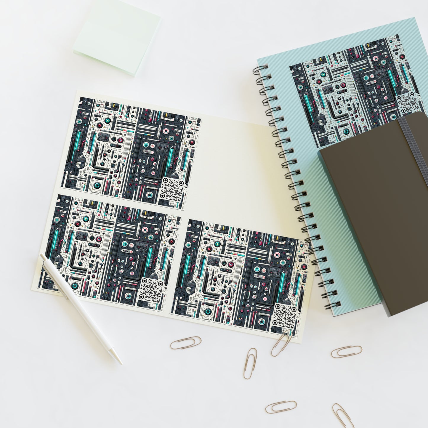 Tech Utility Gear Tech-Forward Minimalism Sticker Sheets - 8404 Design-49