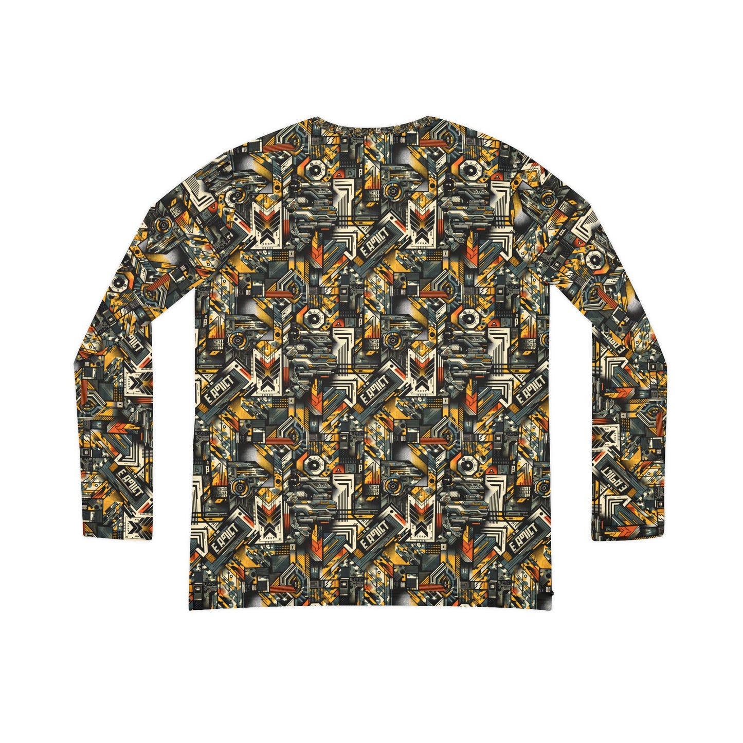 Digital Punk Futuristic Grunge Women's Long Sleeve V-Neck Shirt - 8404 Design-49