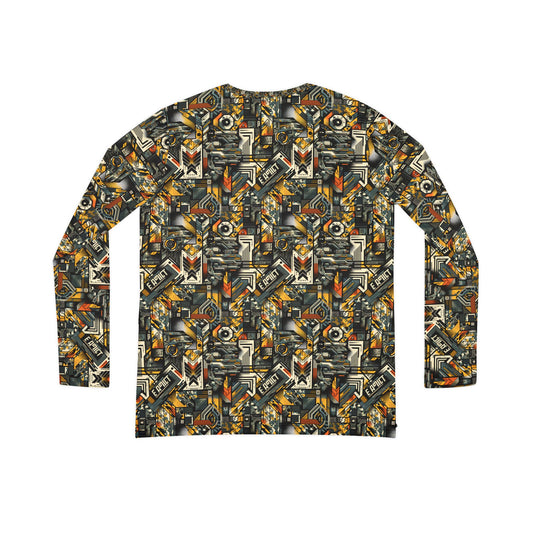 Digital Punk Futuristic Grunge Women's Long Sleeve V-Neck Shirt - 8404 Design-49