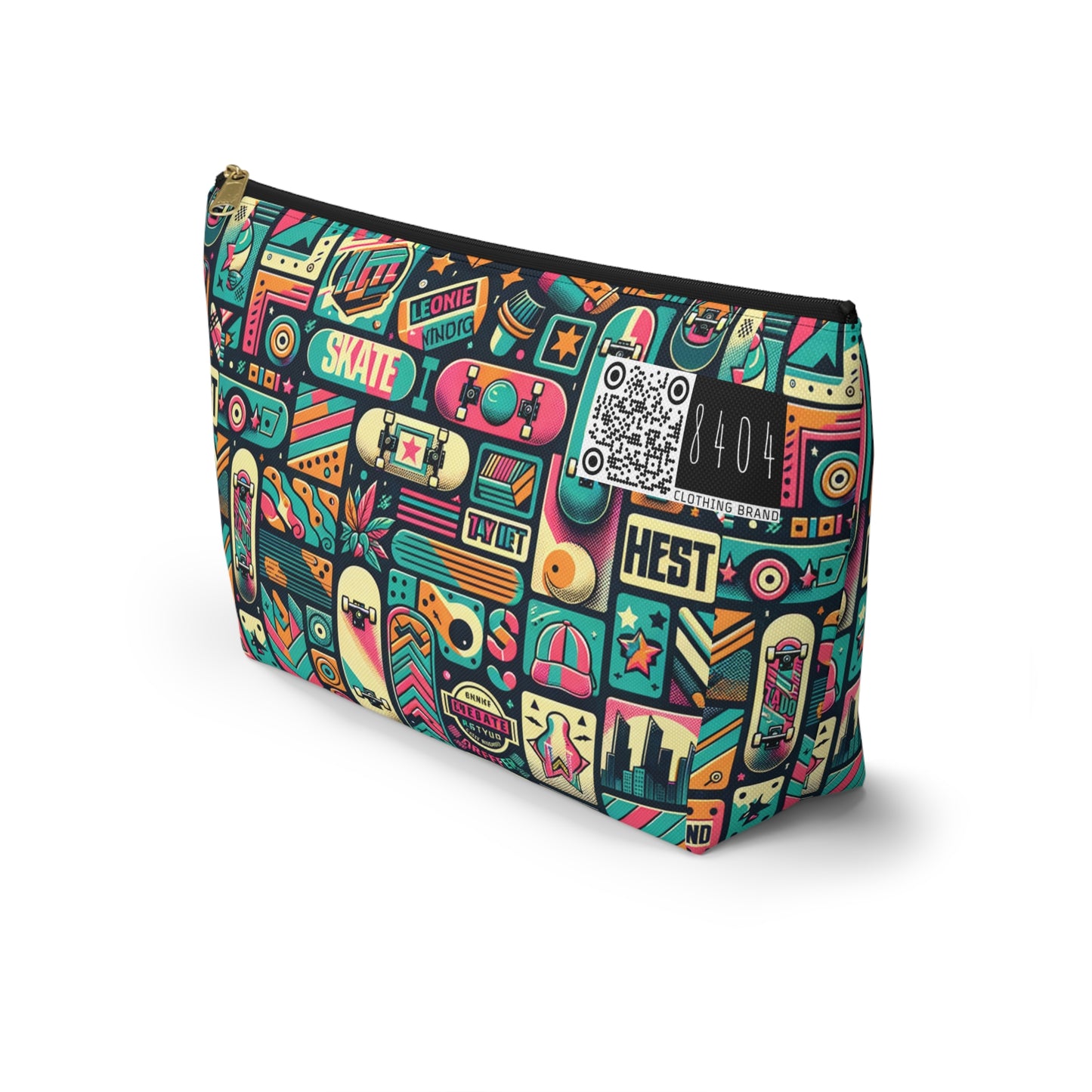 Skate Culture Revival Urban Retro Cool Accessory Pouch W T-Bottom - 8404 Design-61