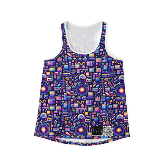 Digital Nostalgia Modern Retro Fusion Women's Tank Top - 8404 Design-64