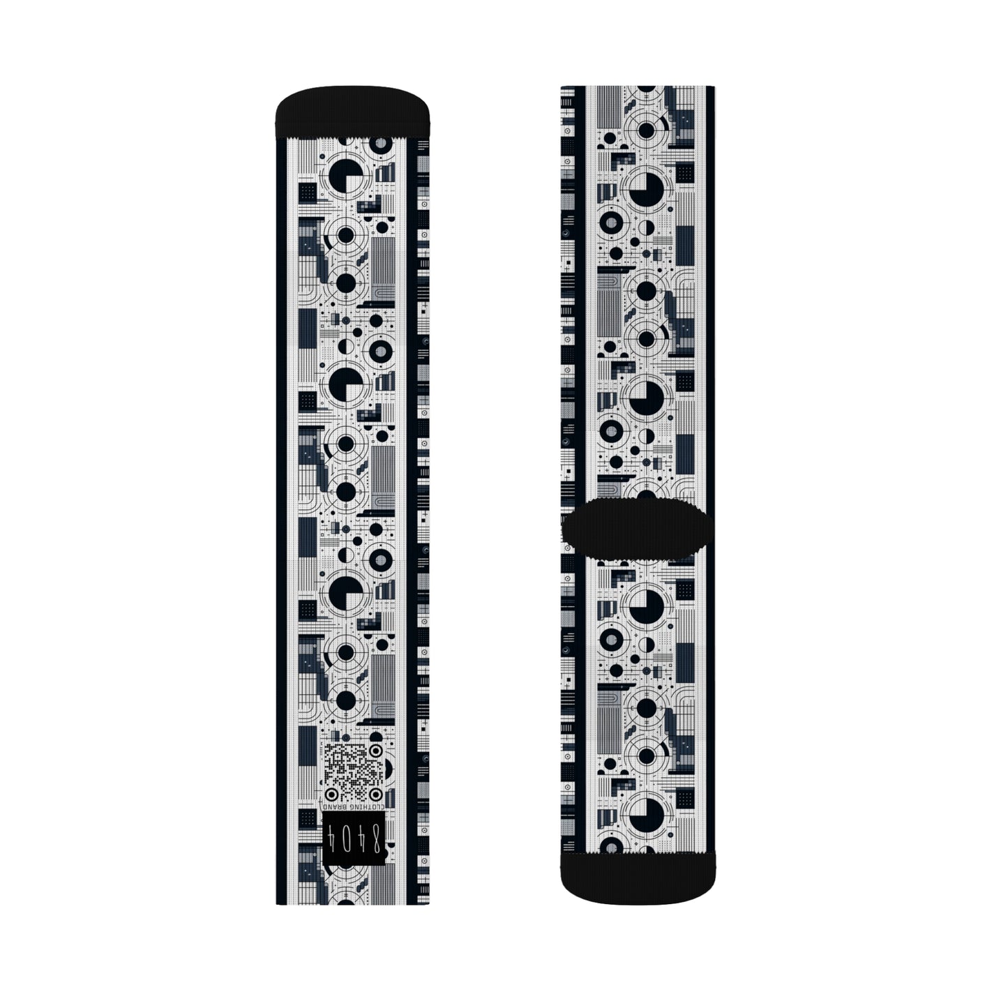 Minimalist Athleisure Minimalist Tech Sublimation Socks - 8404 Design-54