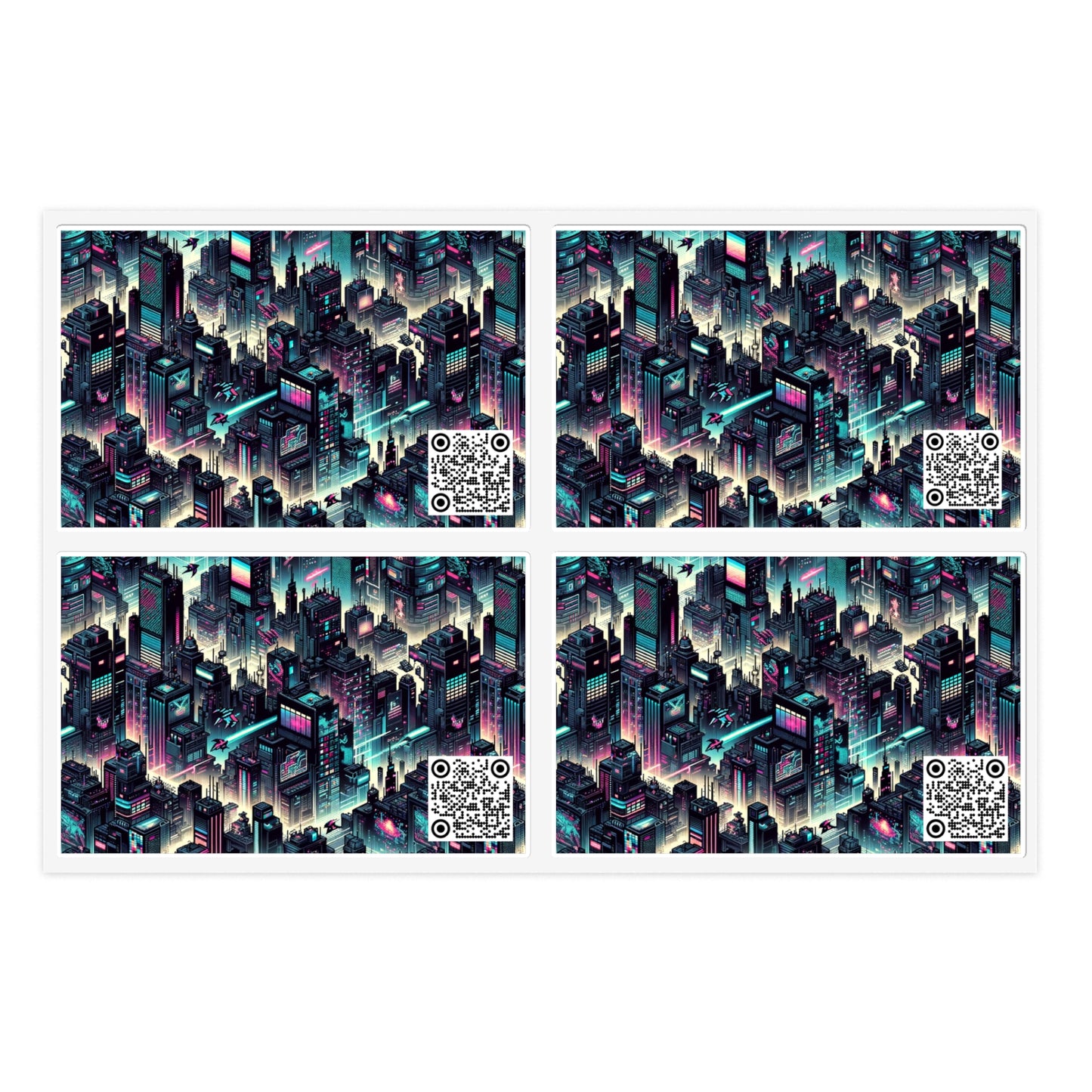 Digital Rebellion Tech-Inspired Streetwear Sticker Sheets - 8404 Design-51