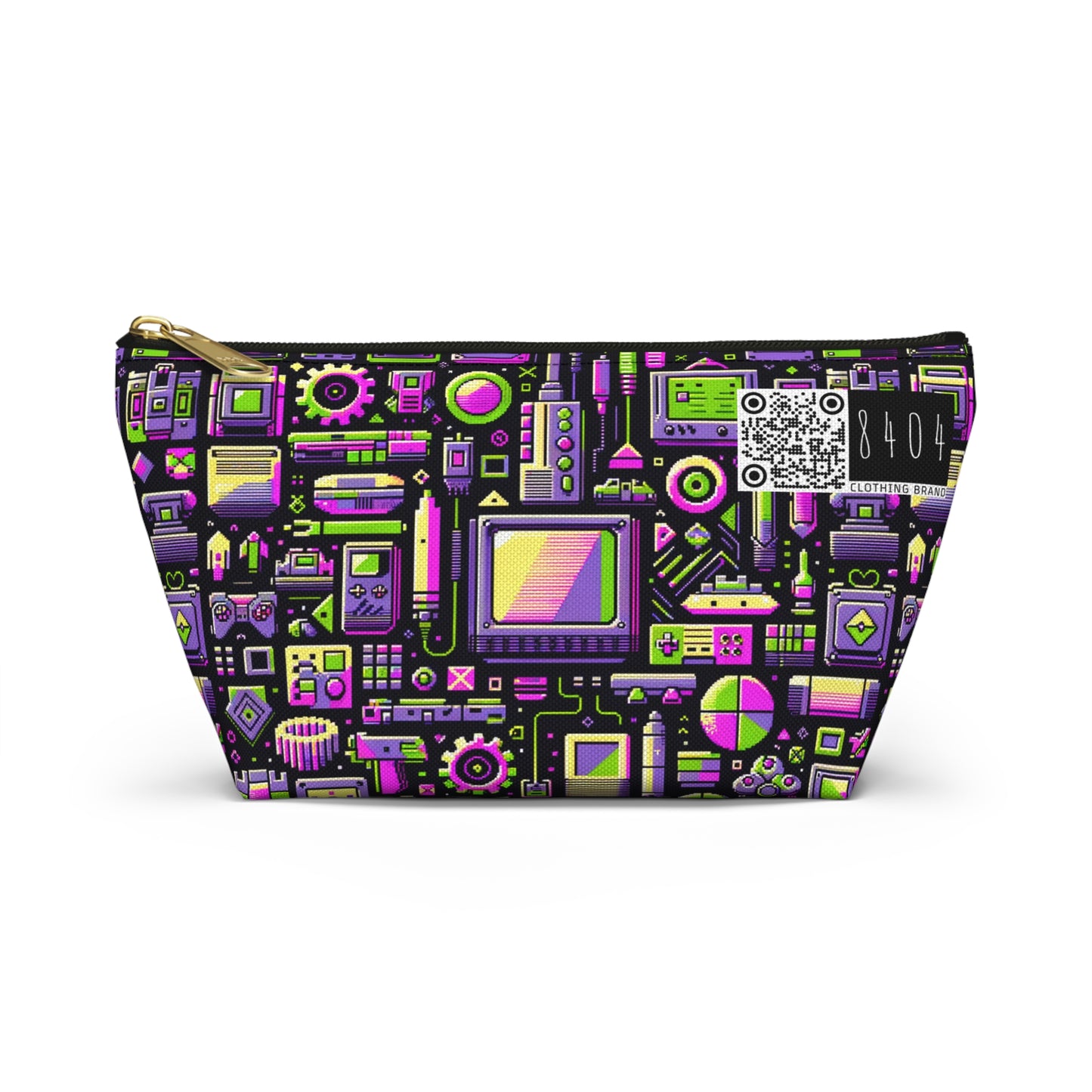 Digital Nostalgia Remix Modern Vintage Fusion Accessory Pouch W T-Bottom - 8404 Design-67