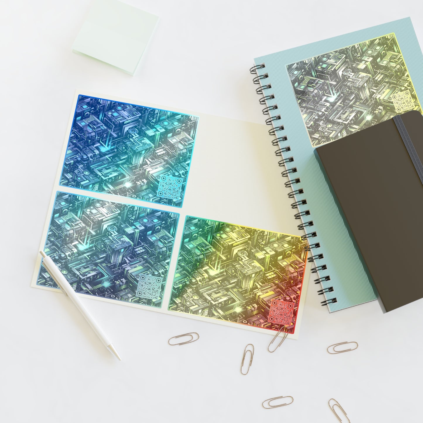 Tech-Infused Graphics Tech-Forward Streetwear Sticker Sheets - 8404 Design-47