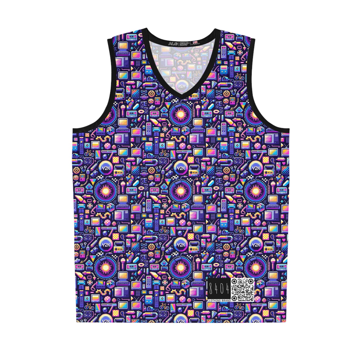 Digital Nostalgia Modern Retro Fusion Basketball Jersey - 8404 Design-64