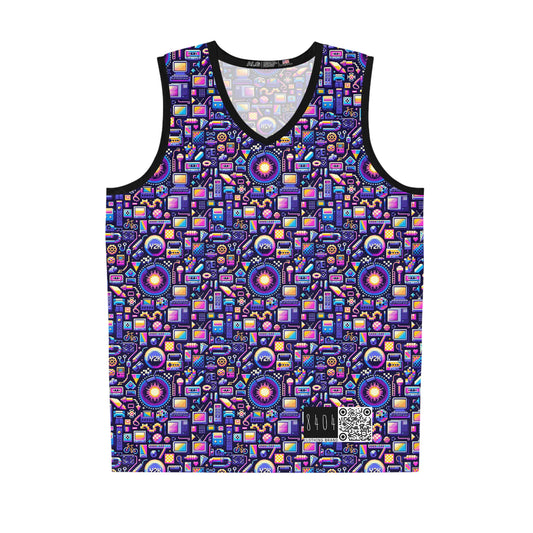 Digital Nostalgia Modern Retro Fusion Basketball Jersey - 8404 Design-64