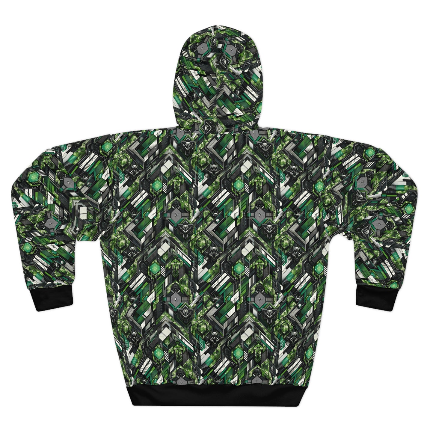 Tech Camo Fusion Tech-Forward Streetwear With a Futuristic Edge Pullover Hoodie - 8404 Design-58