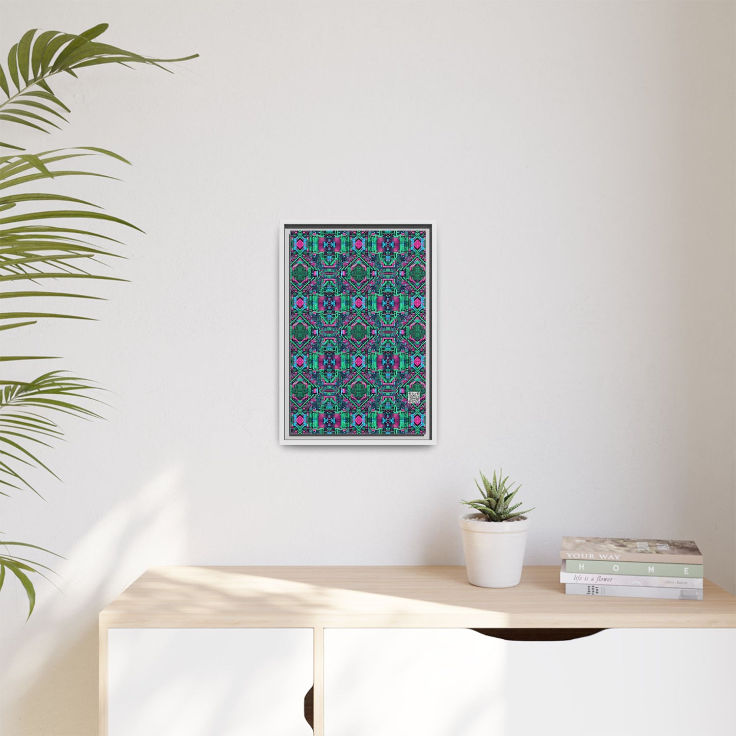 Digital Glitch Vibes Tech-Inspired Streetwear Matte Canvas, Framed (multi-Color) - 8404 Design-71 B