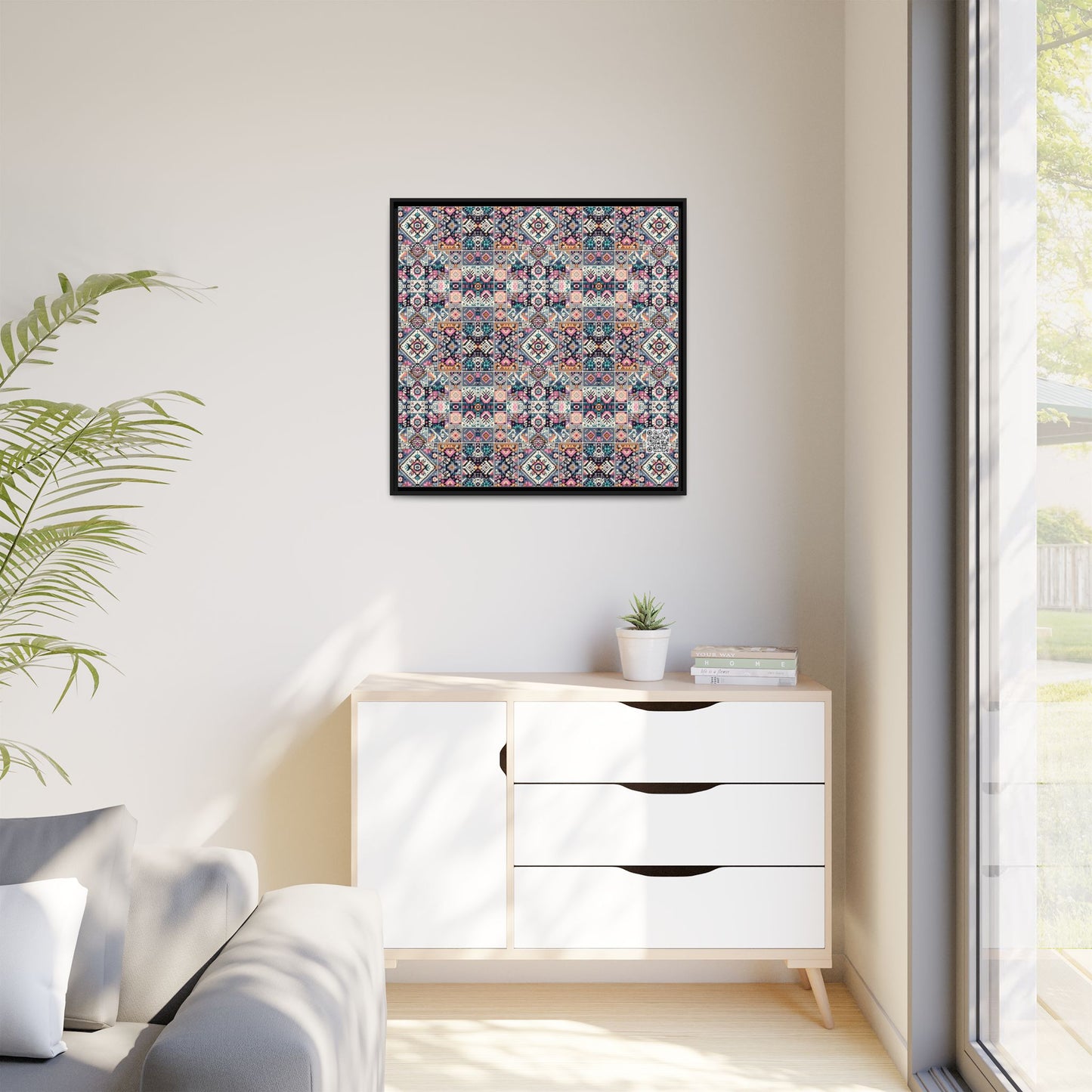 Matte Canvas, Framed (multi-Color) - 8404 Design-01